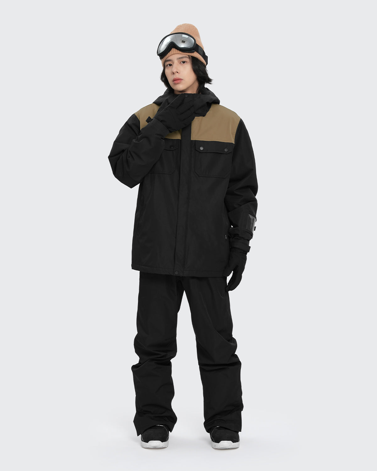 #カラー_black×mochabeige/black