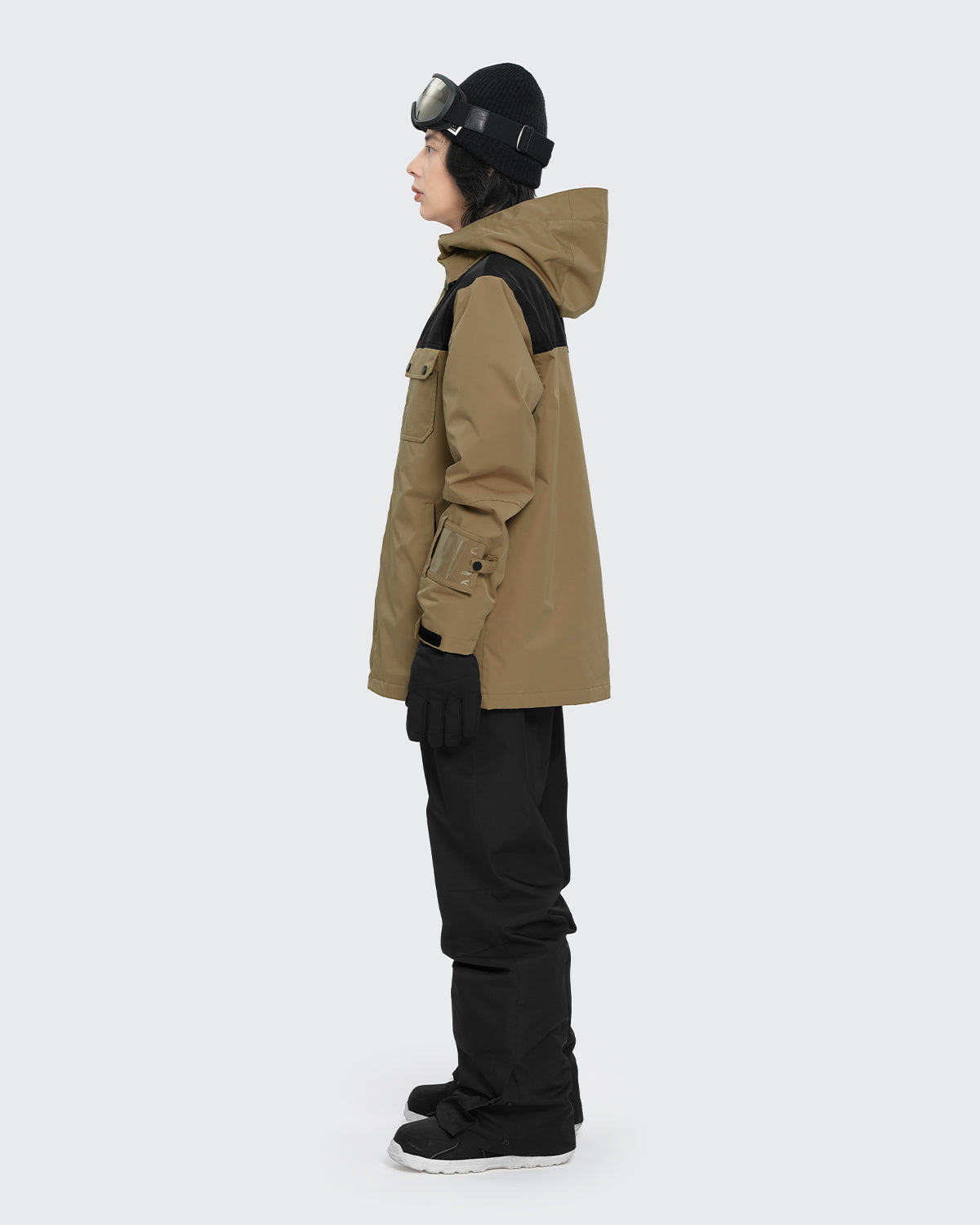 #カラー_mochabeige×black /black