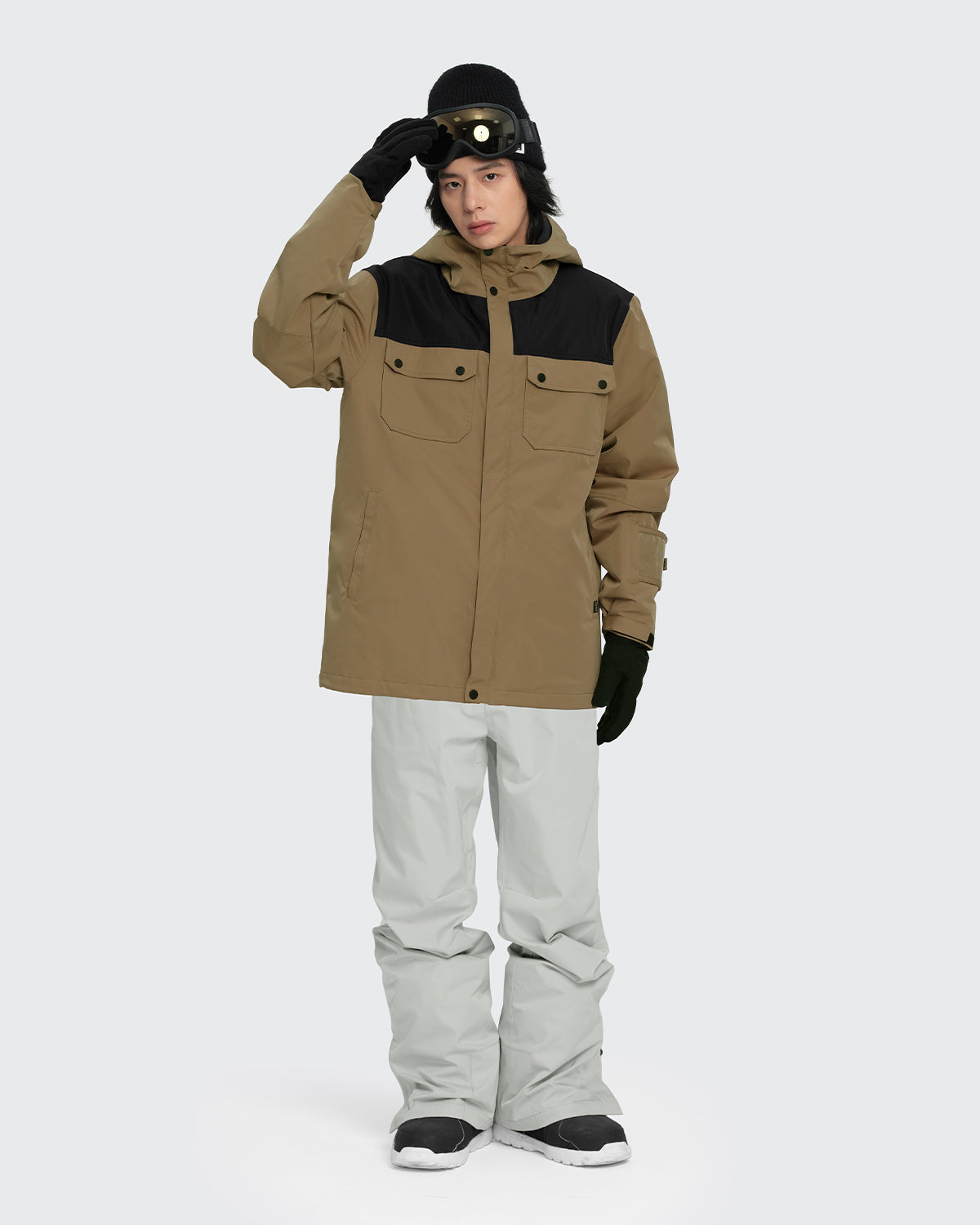 #カラー_mochabeige×black /lightgray
