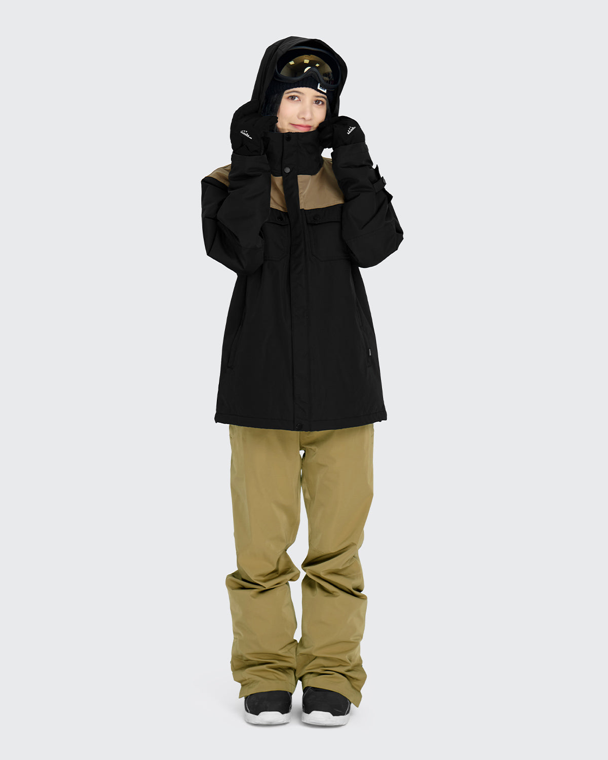#カラー_black×mochabeige/beige