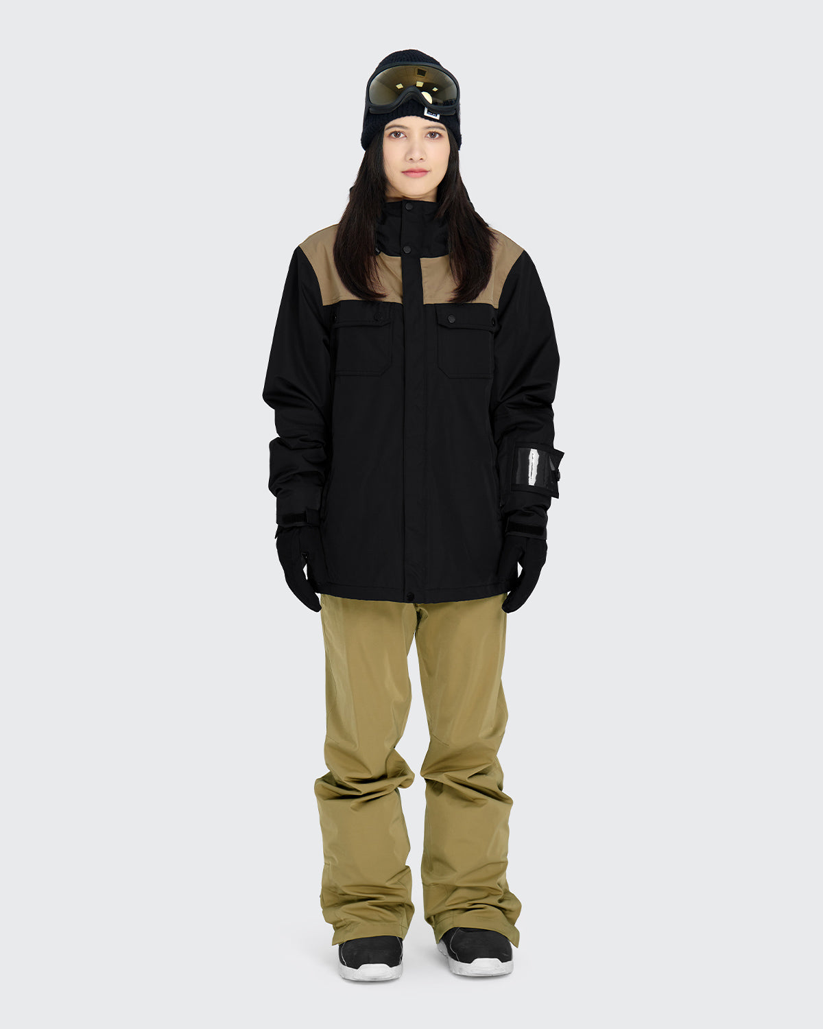 #カラー_black×mochabeige/beige