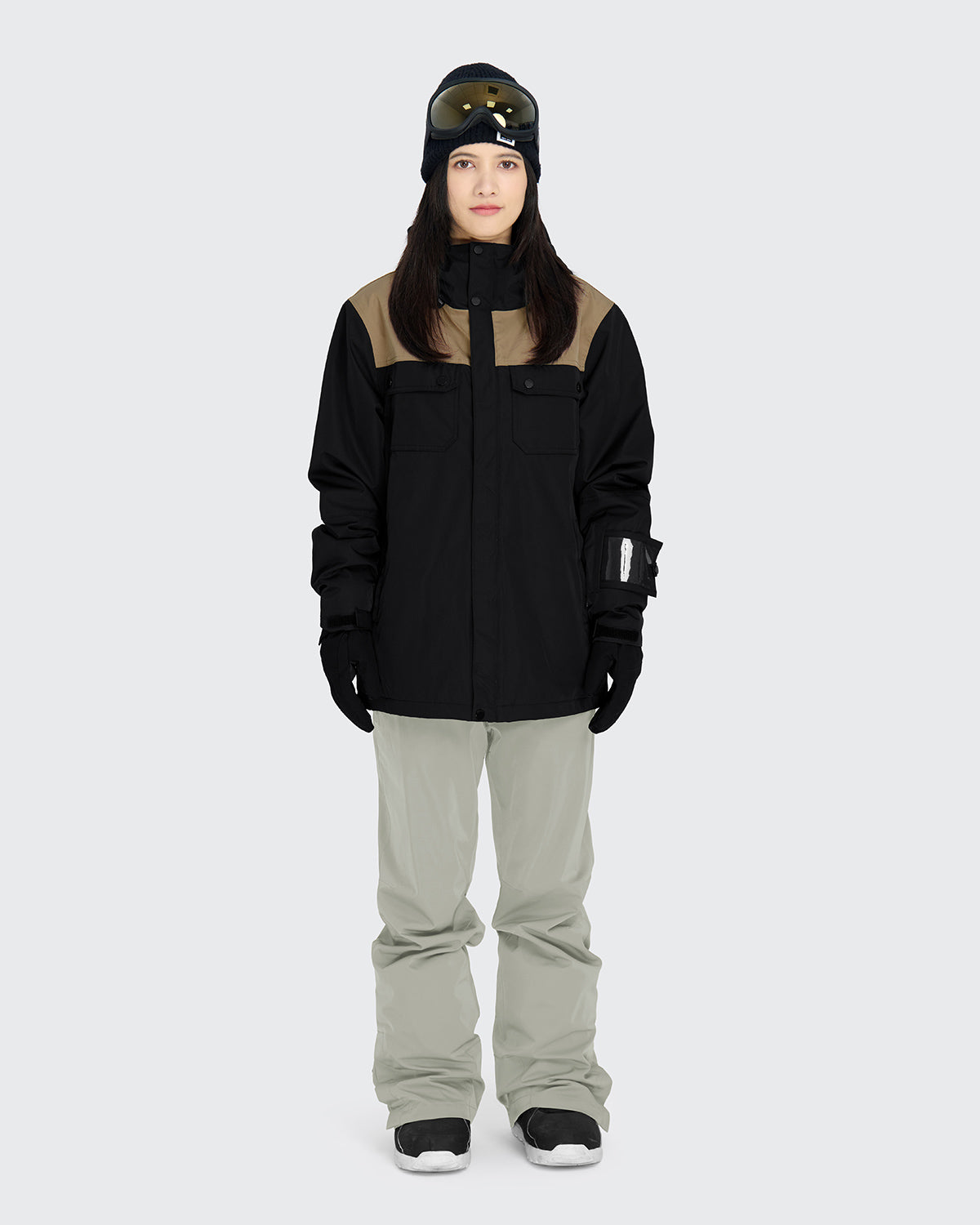 #カラー_black×mochabeige/oysterwhite
