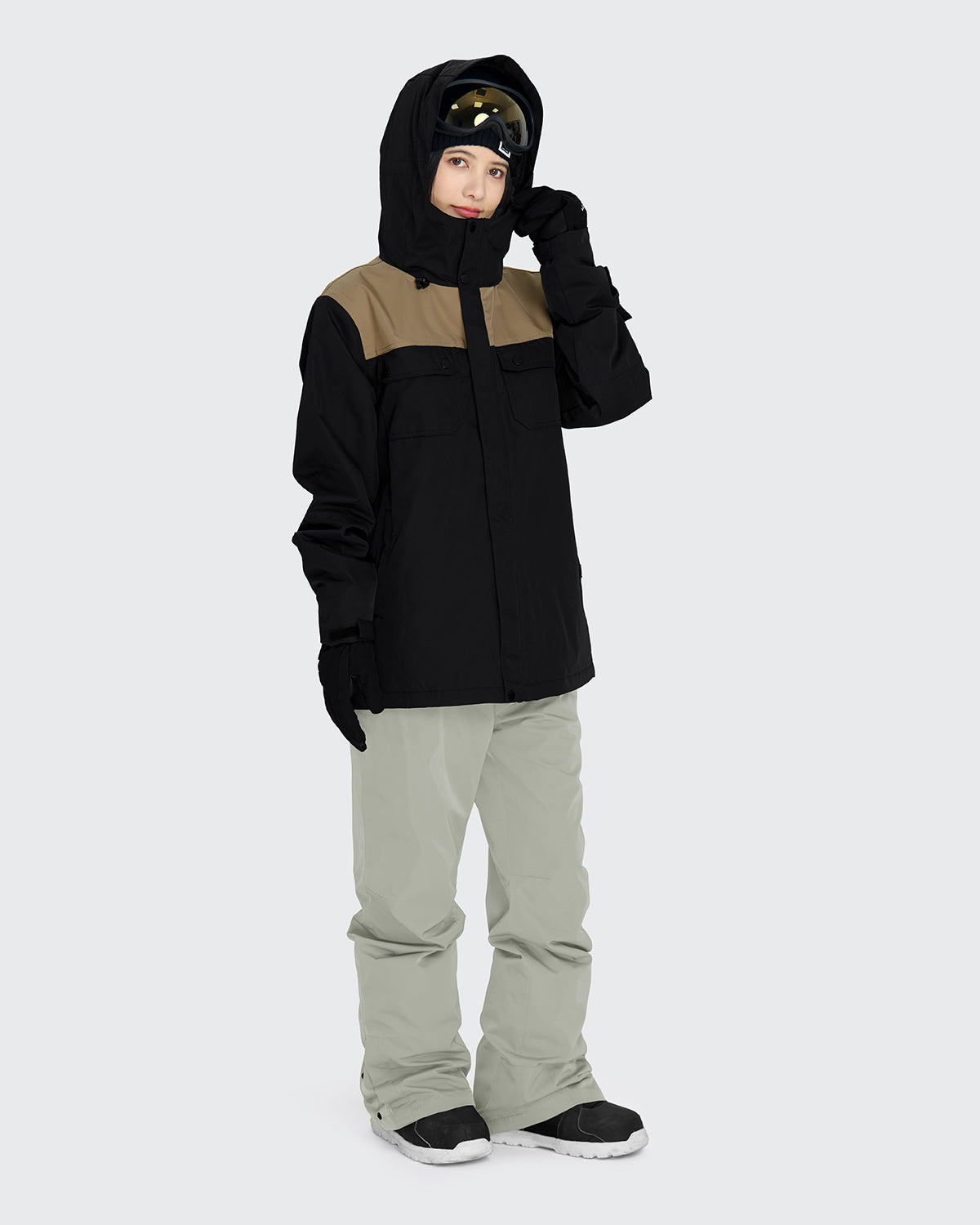 #カラー_black×mochabeige/oysterwhite