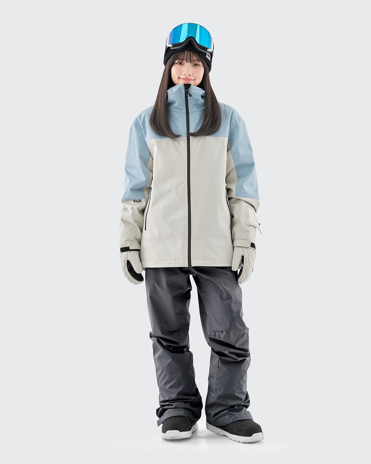 #カラー_baby blue×white/ivグレー
