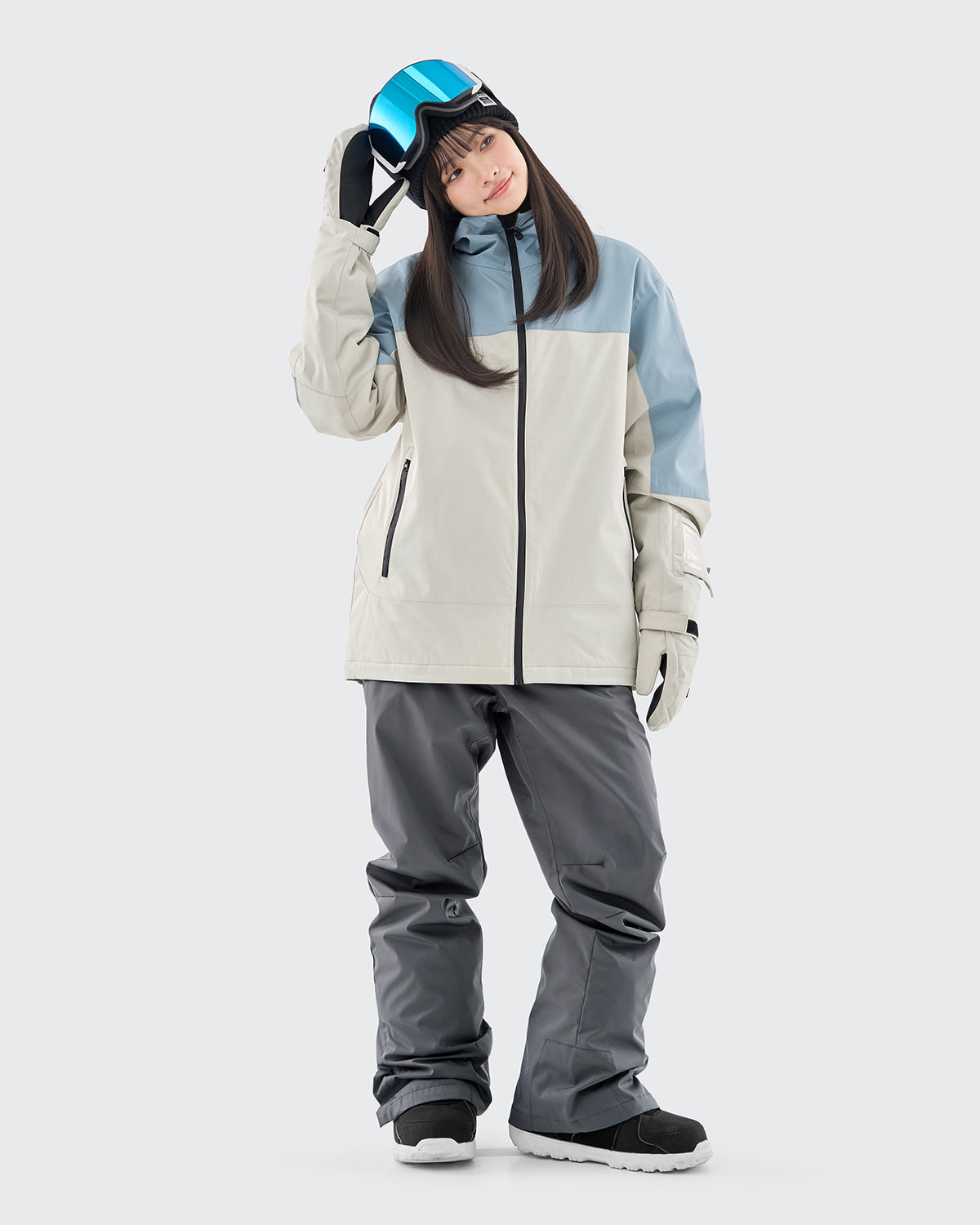 #カラー_baby blue×white/ivグレー