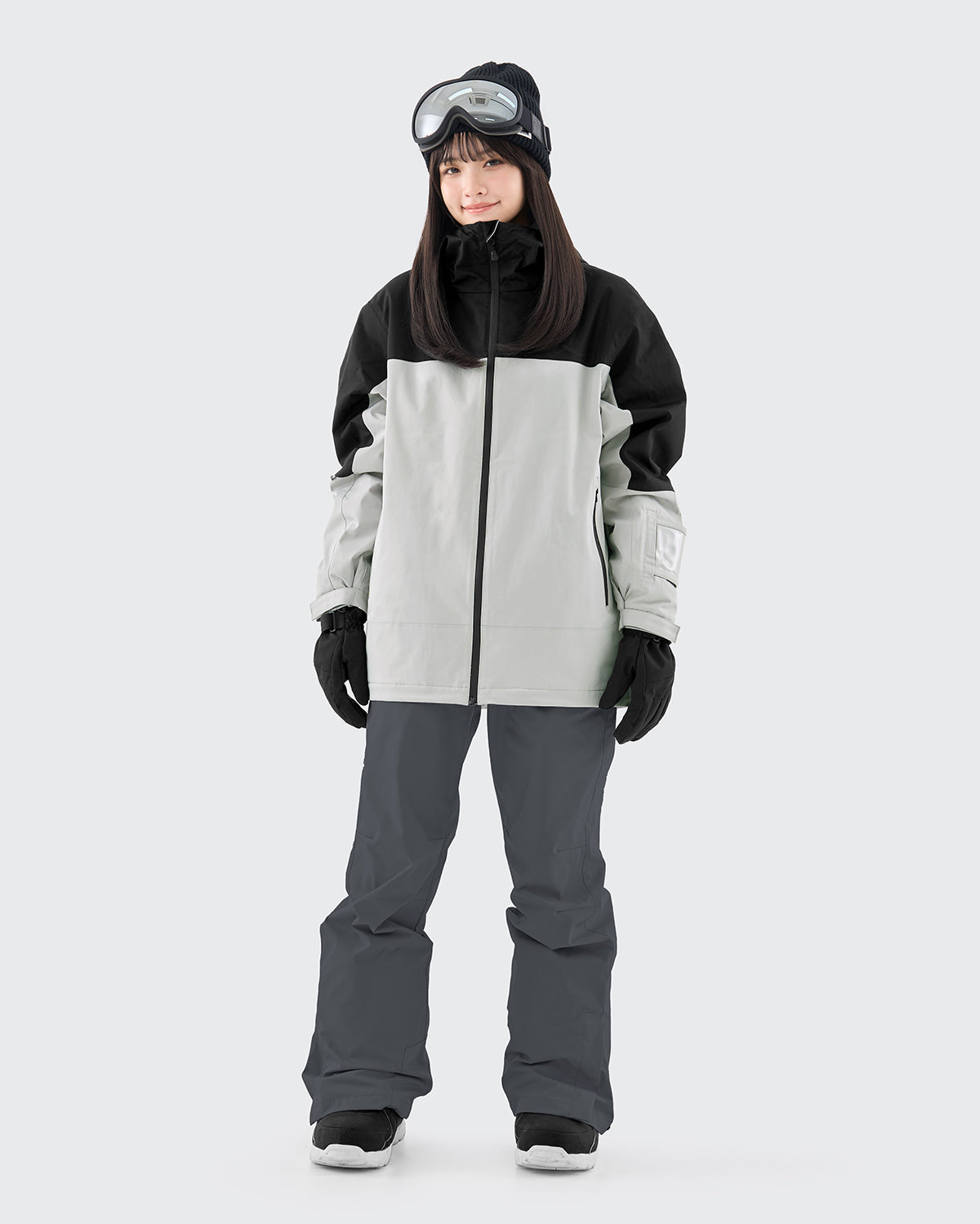 #カラー_black×light gray/ivグレー