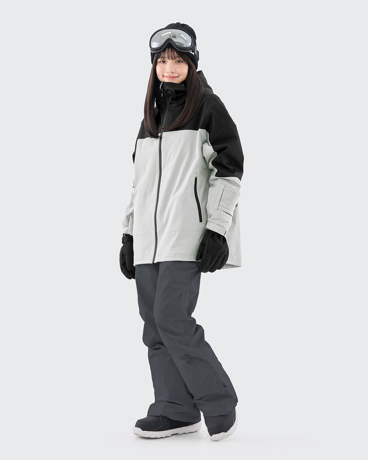 #カラー_black×light gray/ivグレー