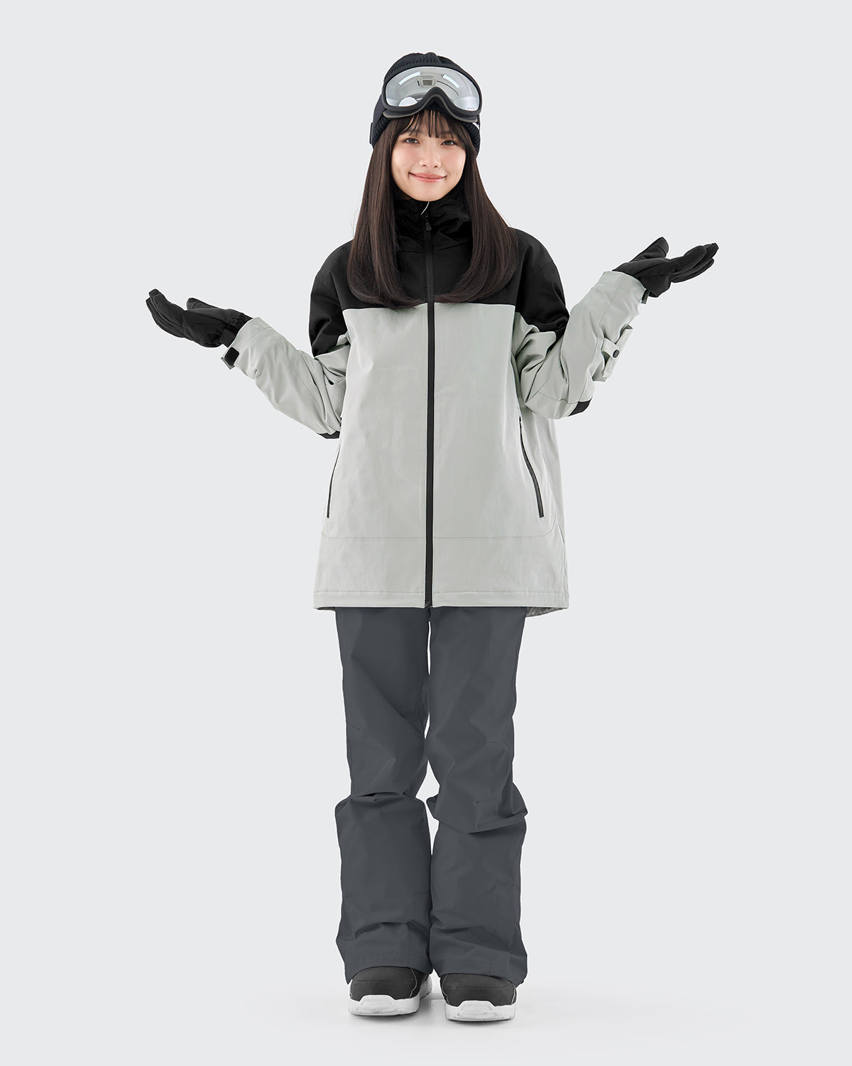 #カラー_black×light gray/ivグレー