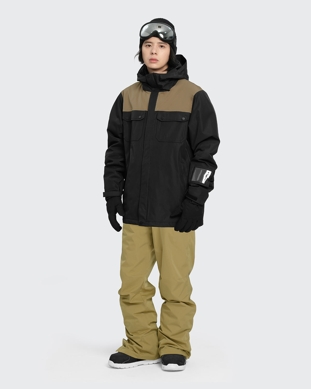 #カラー_black×mochabeige/beige