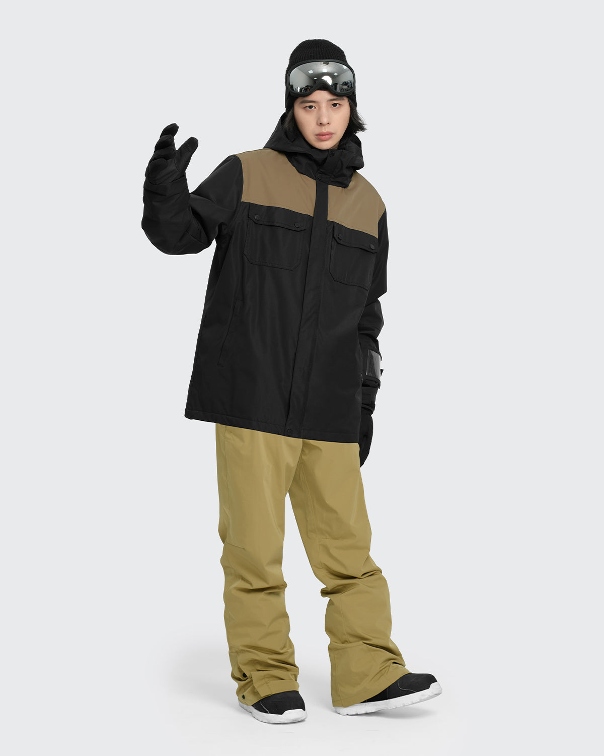 #カラー_black×mochabeige/beige