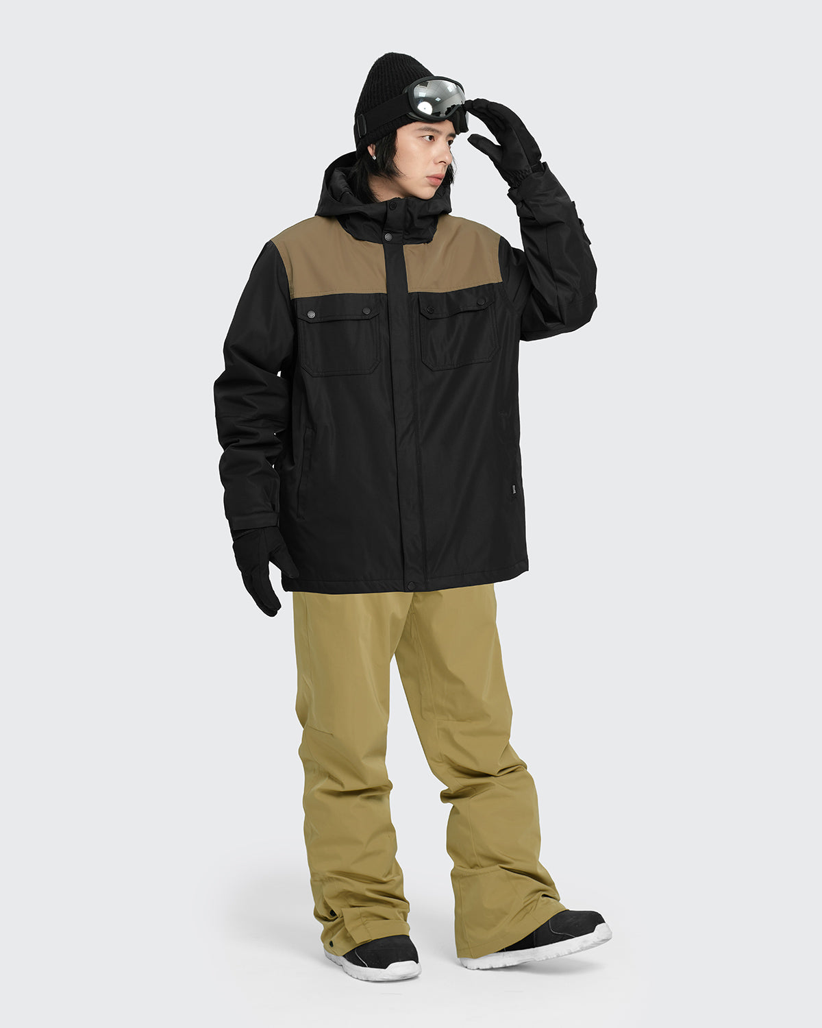 #カラー_black×mochabeige/beige