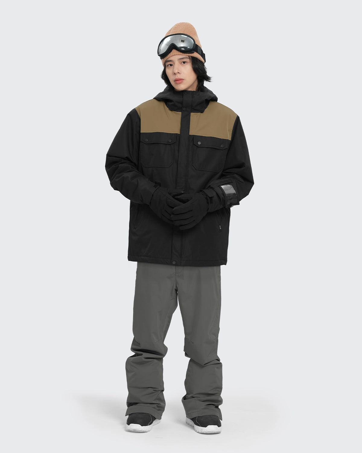 #カラー_black×mochabeige/gray