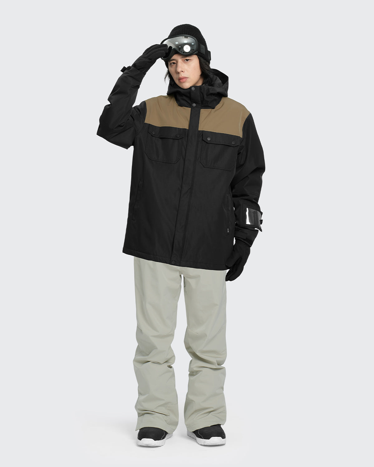 #カラー_black×mochabeige/oysterwhite