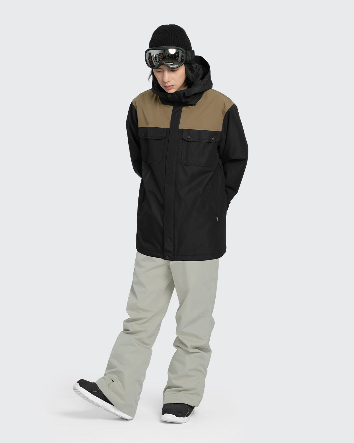 #カラー_black×mochabeige/oysterwhite