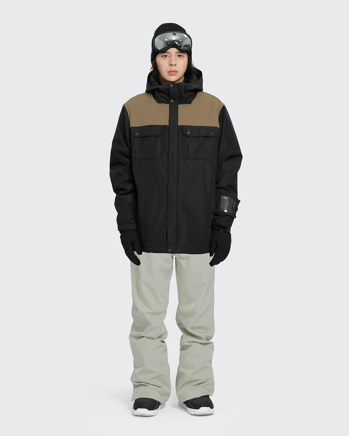 #カラー_black×mochabeige/oysterwhite