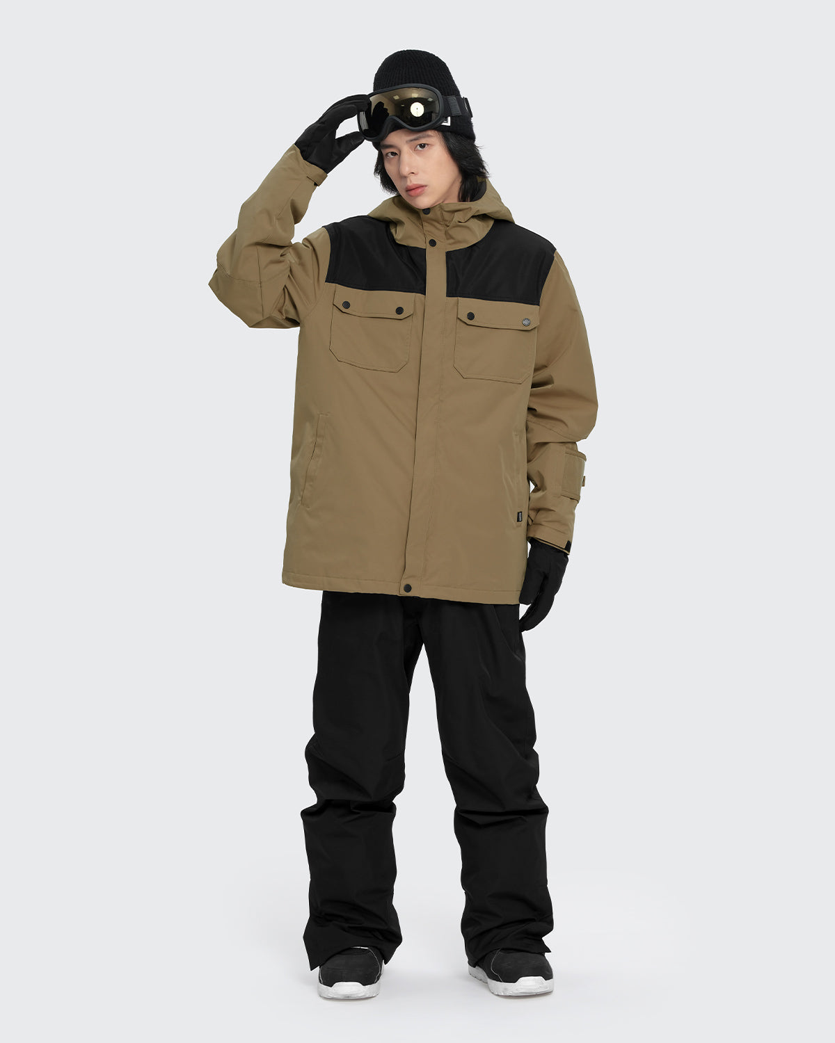 #カラー_mochabeige×black /black