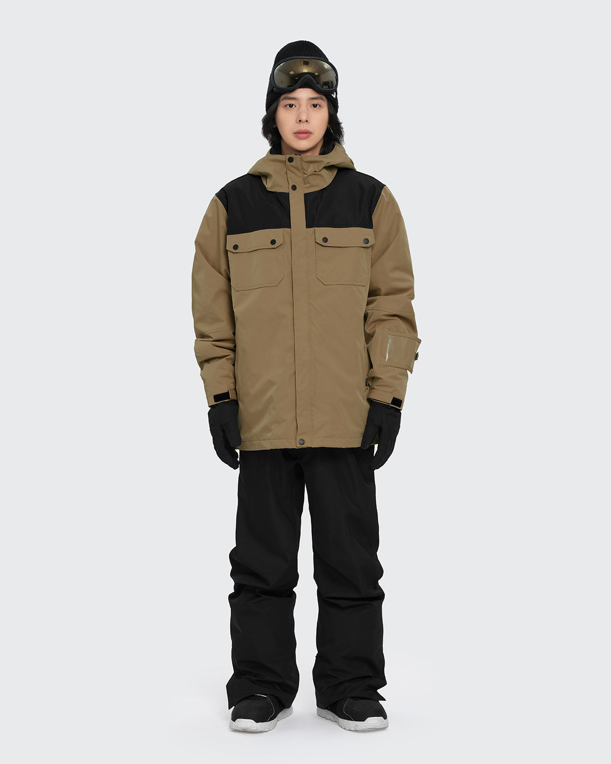 #カラー_mochabeige×black /black