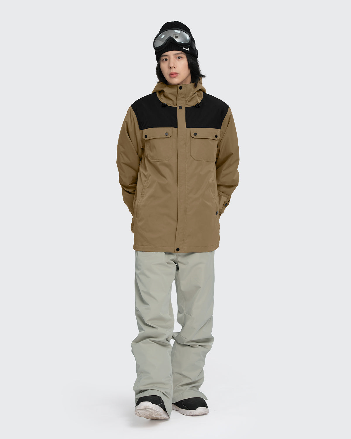 #カラー_mochabeige×black/oysterwhite