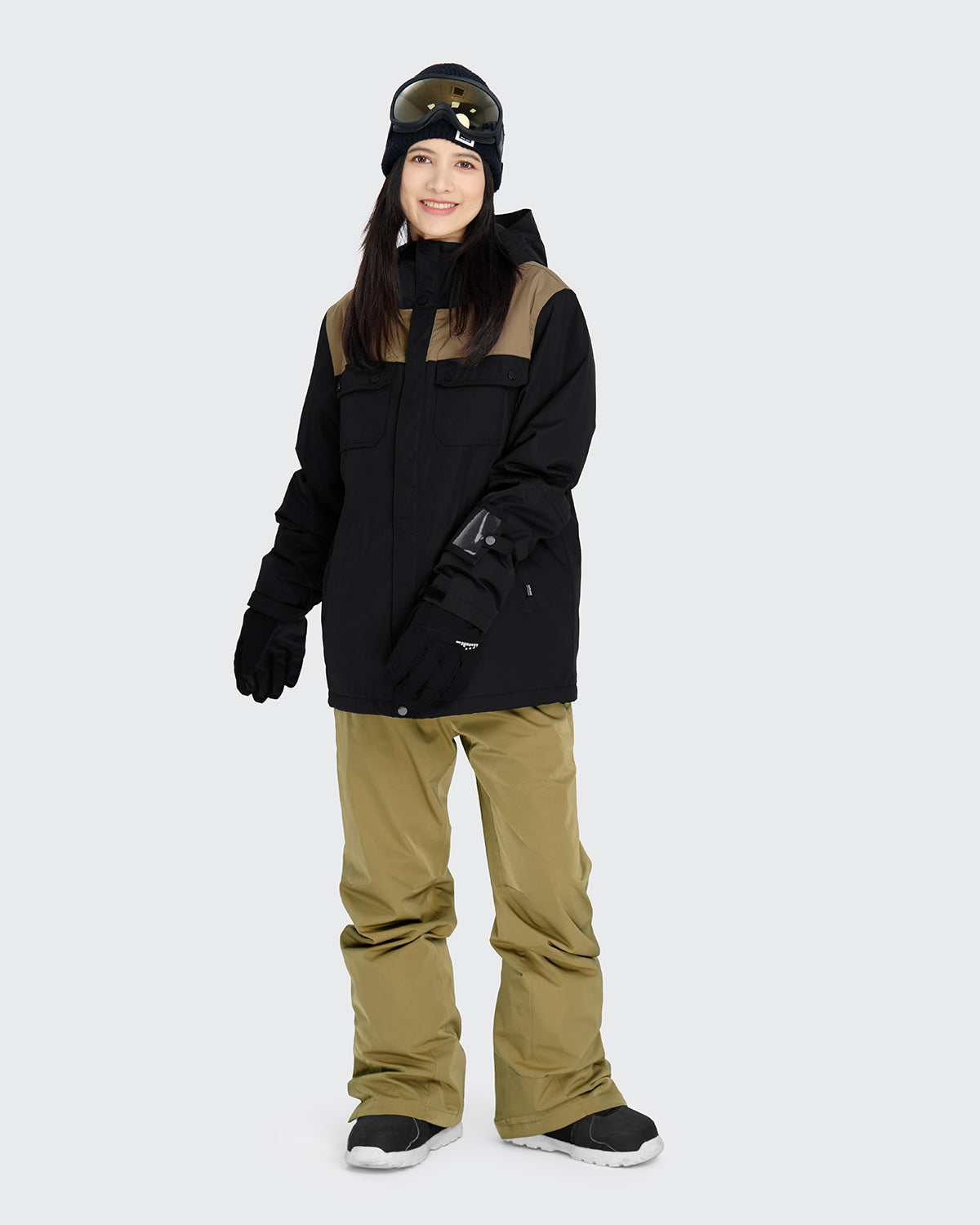 #カラー_black×mochabeige/beige