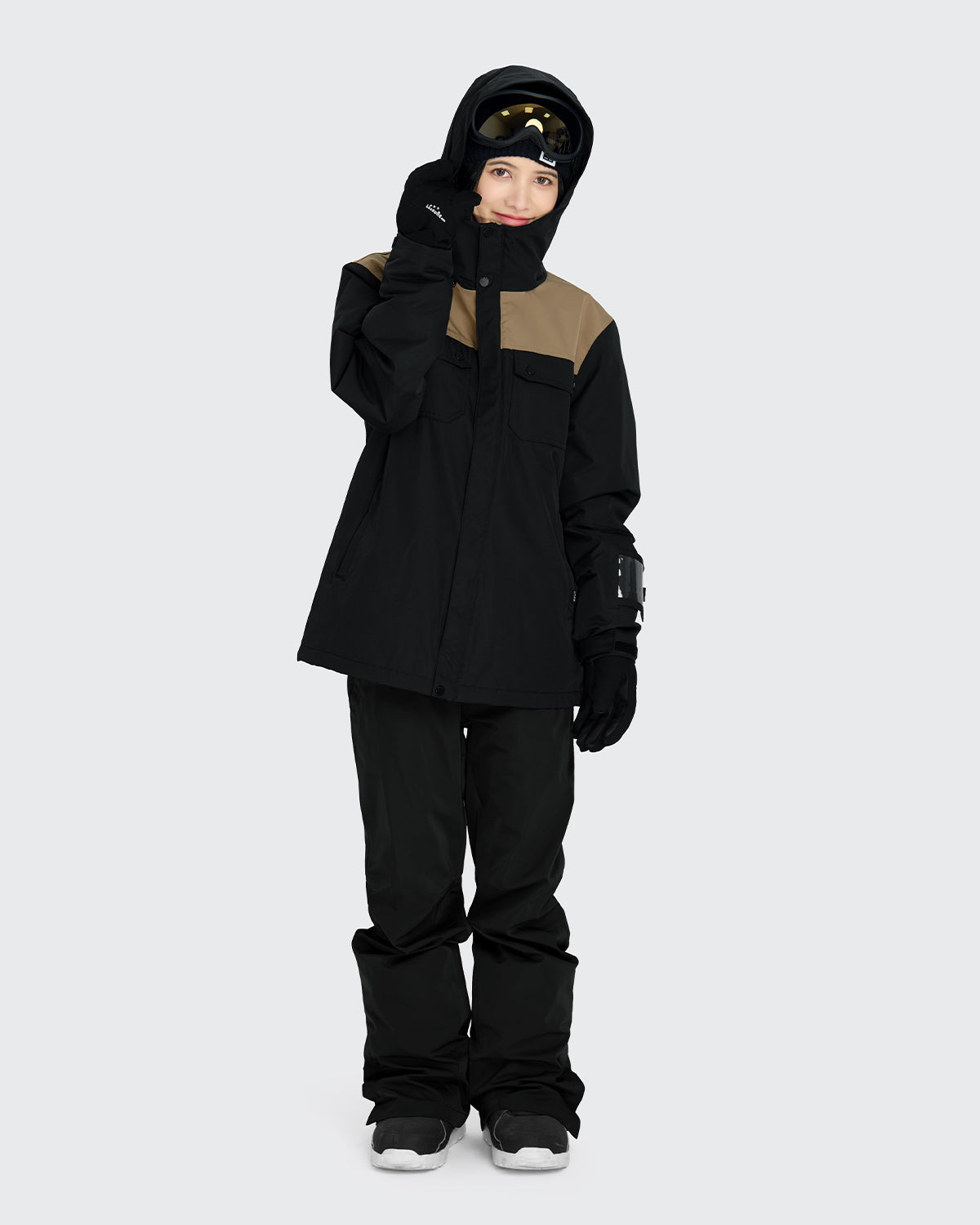 #カラー_black×mochabeige/black