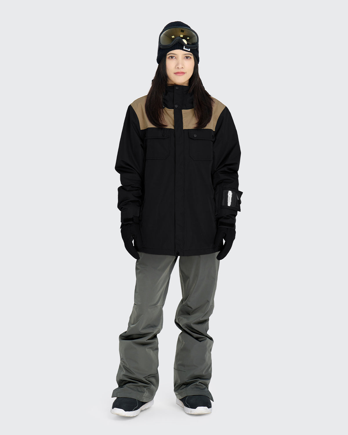 #カラー_black×mochabeige/gray