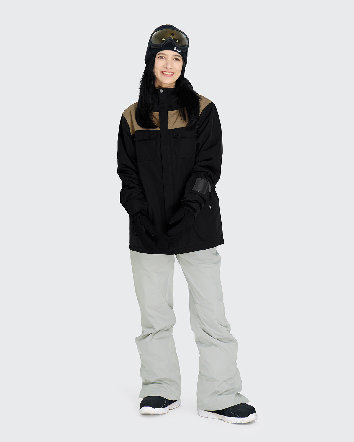 #カラー_black×mochabeige/lightgray