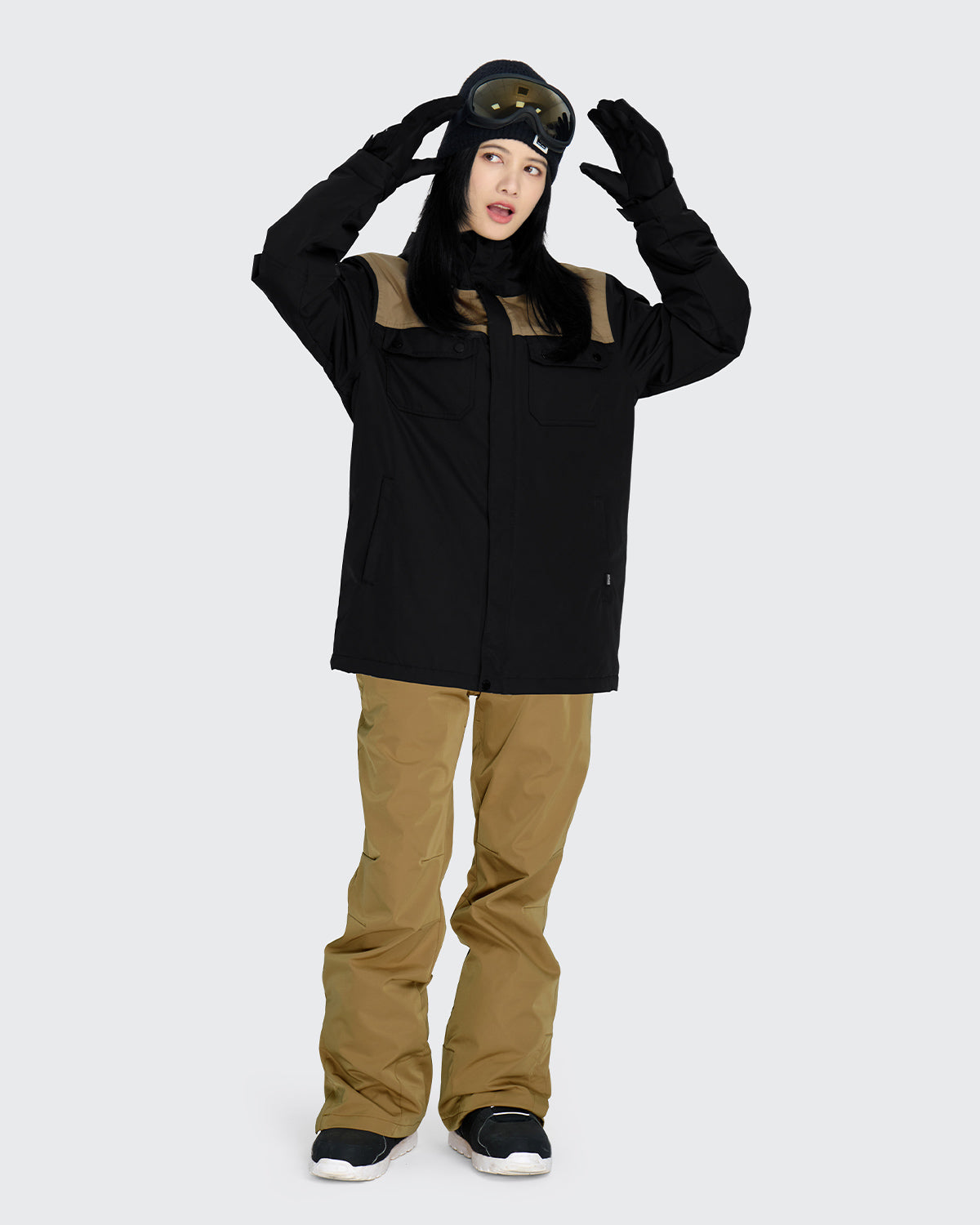 #カラー_black×mochabeige /mustard