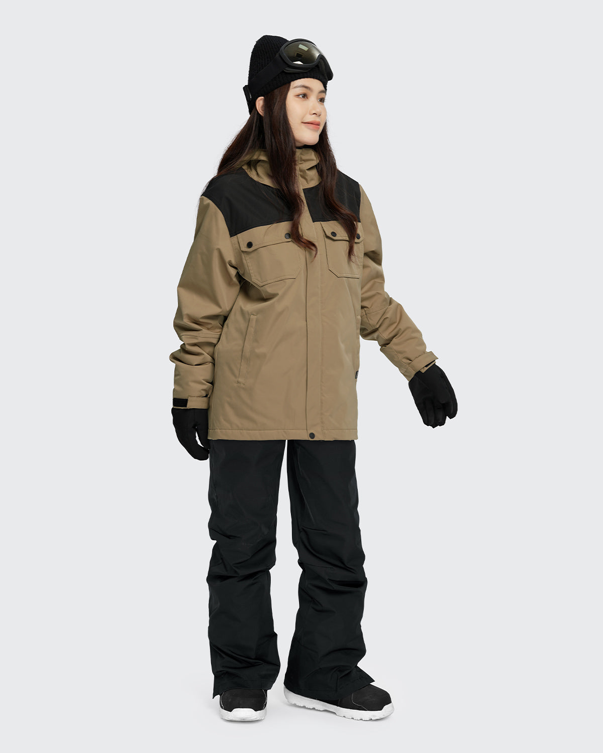 #カラー_mochabeige×black /black