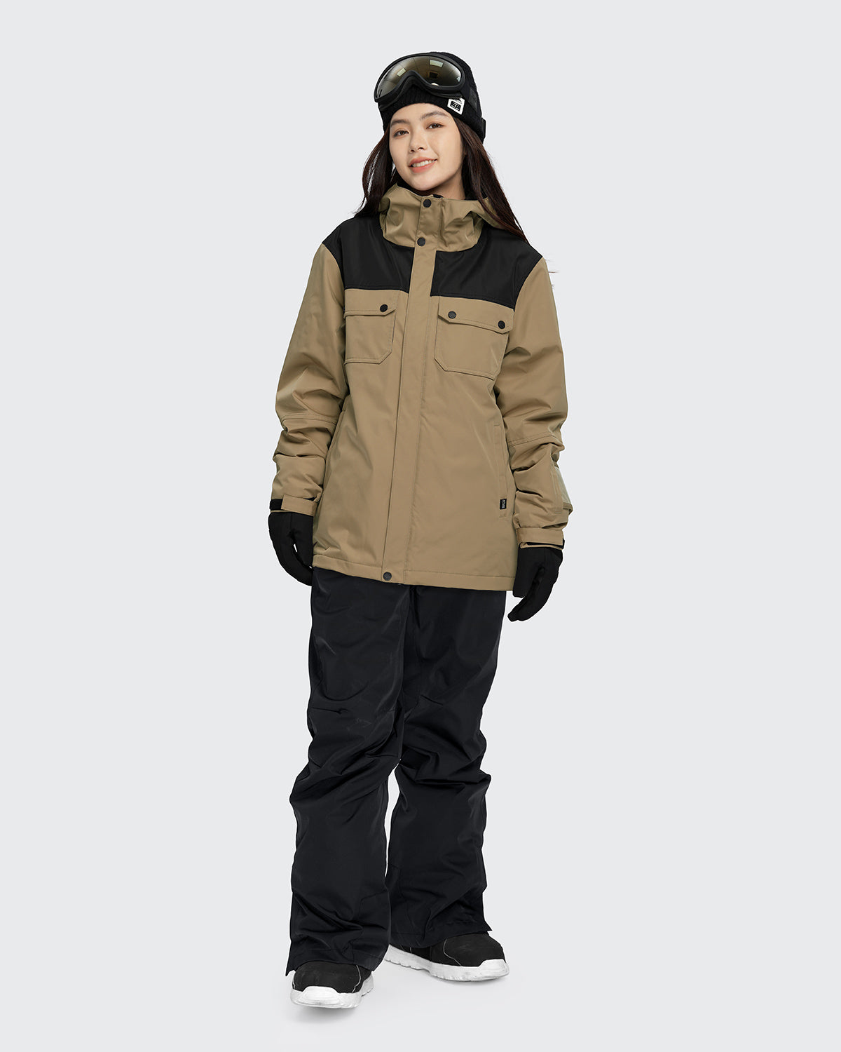 #カラー_mochabeige×black /black