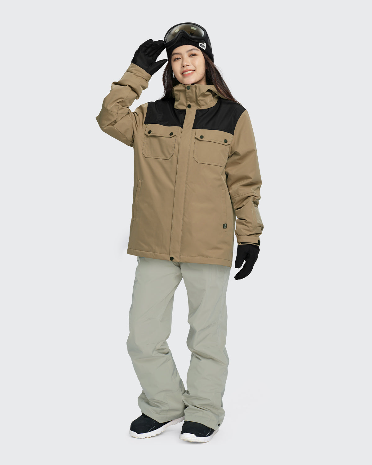 #カラー_mochabeige×black /white