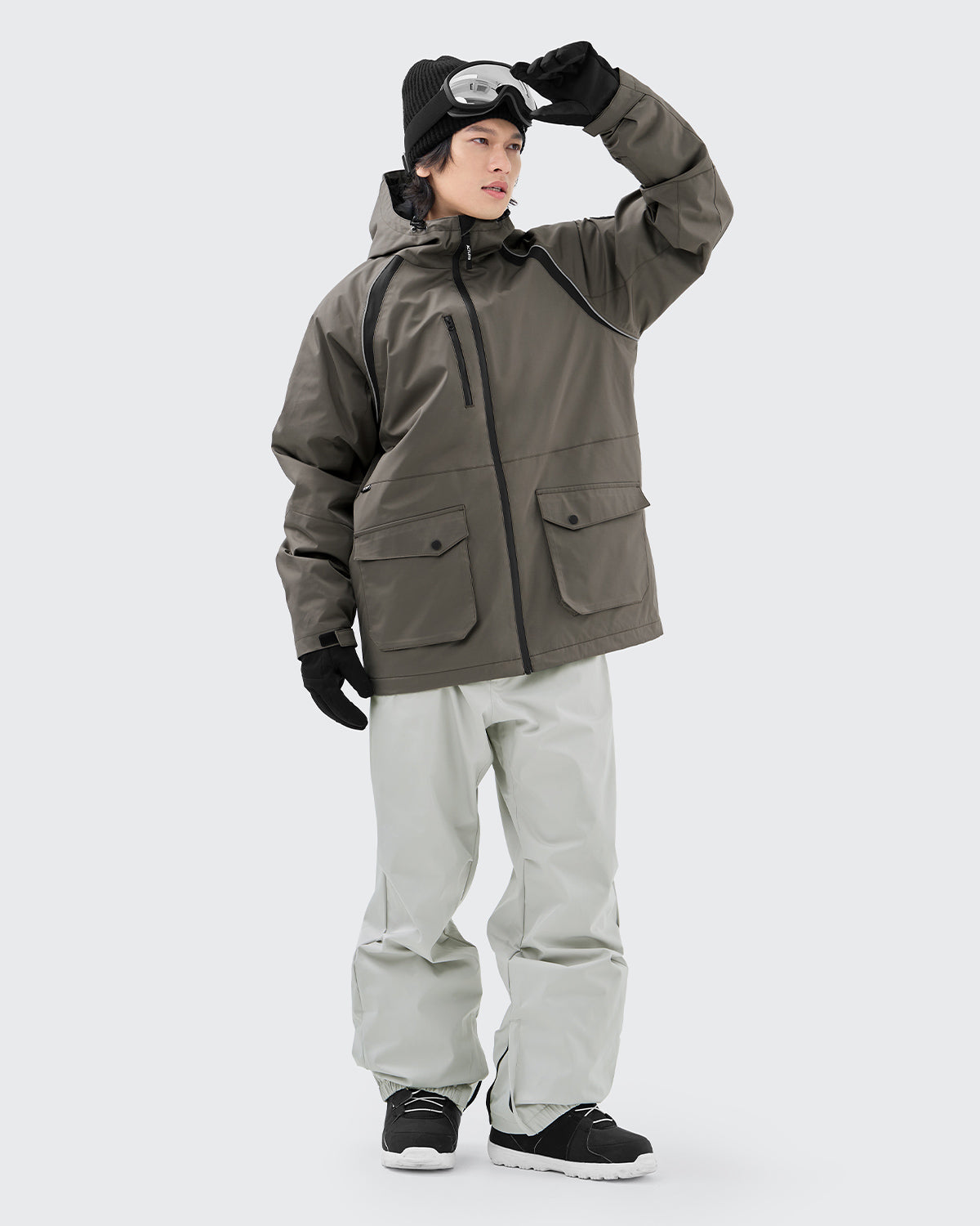 #カラー_ダークコーヒー/ライトグレー