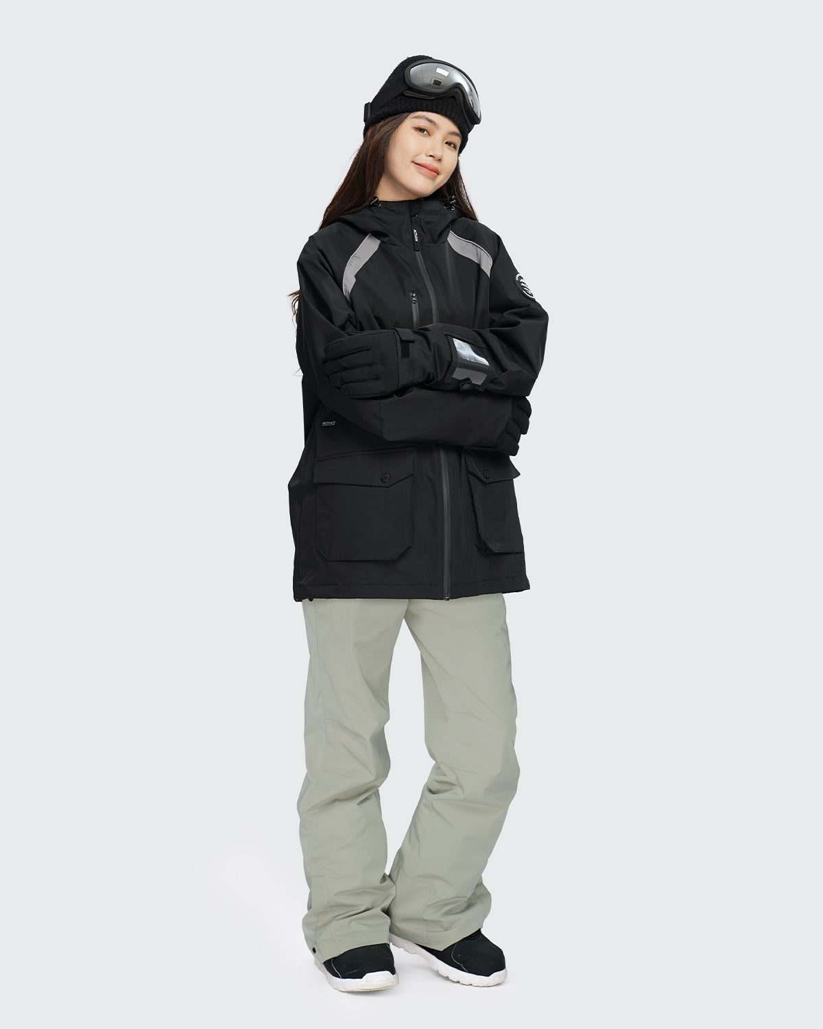 #カラー_ブラック/オイスターホワイト