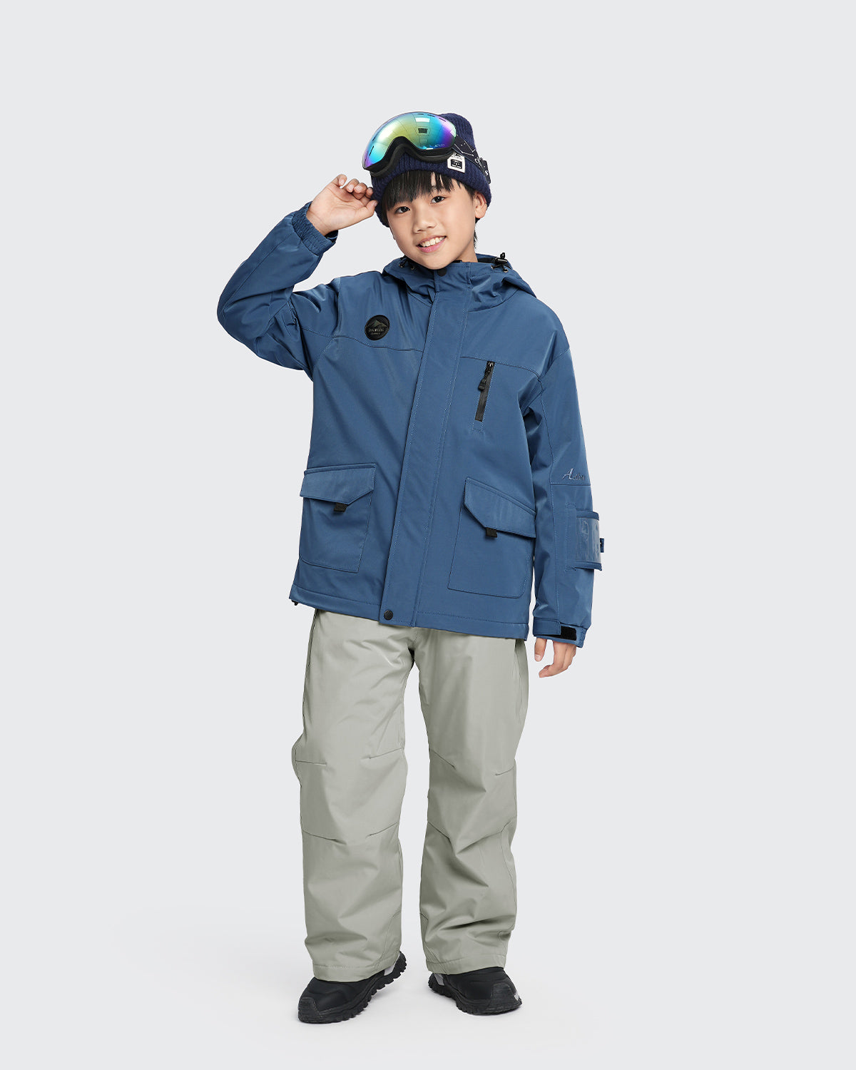 #カラー_ダークブルー/オイスターホワイト