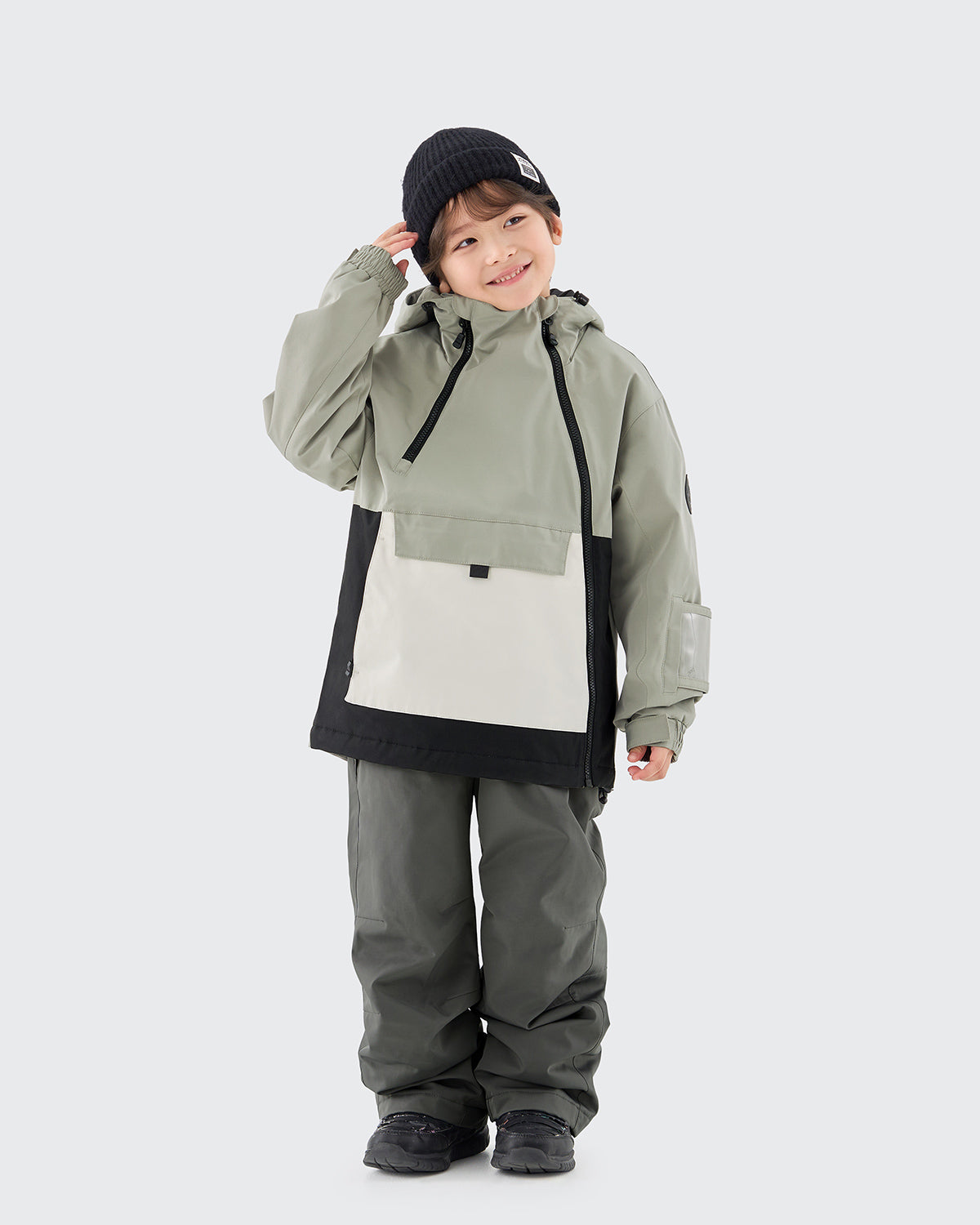 #カラー_beangreen×creamwhite/gray