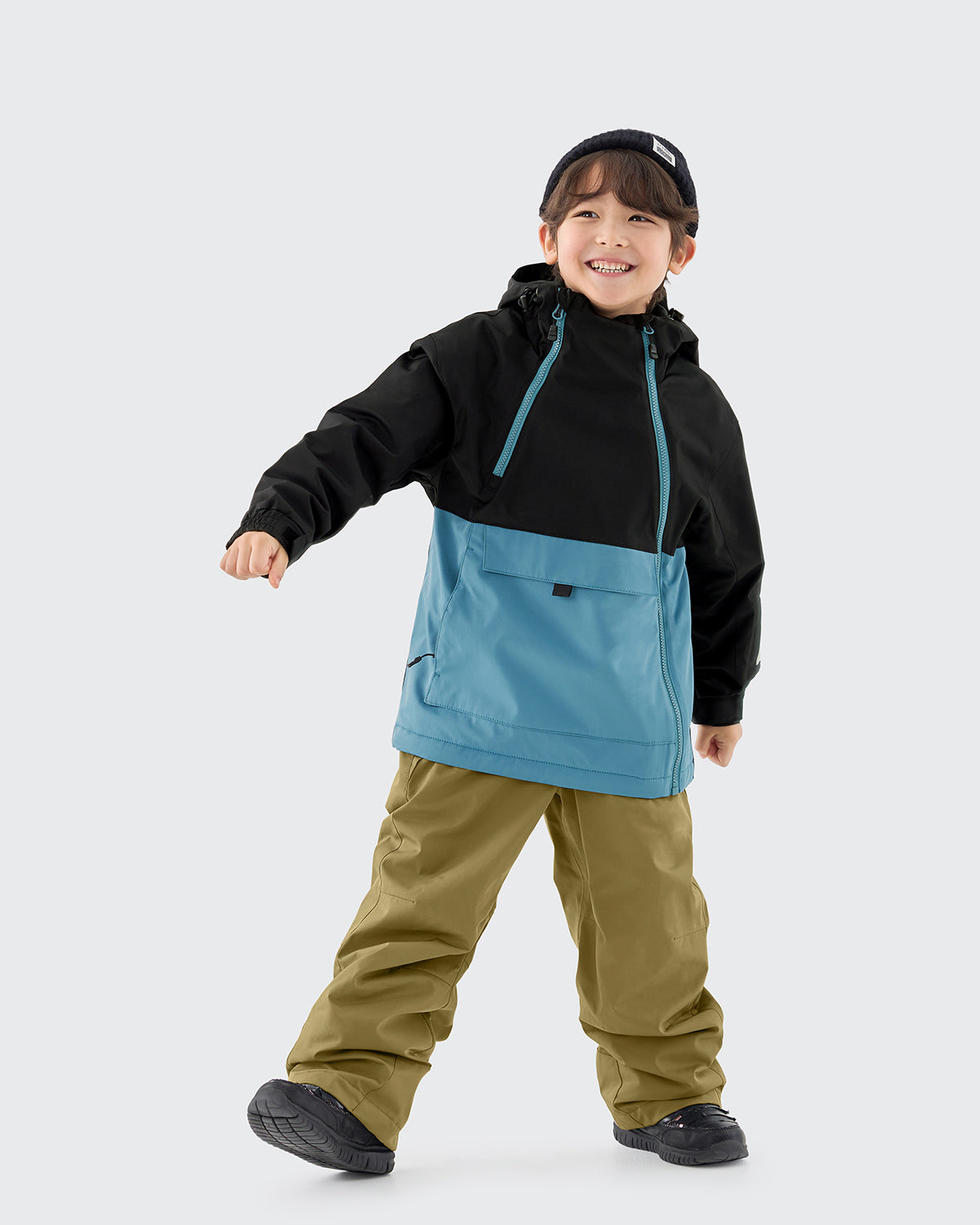 #カラー_black×steelblue/beige