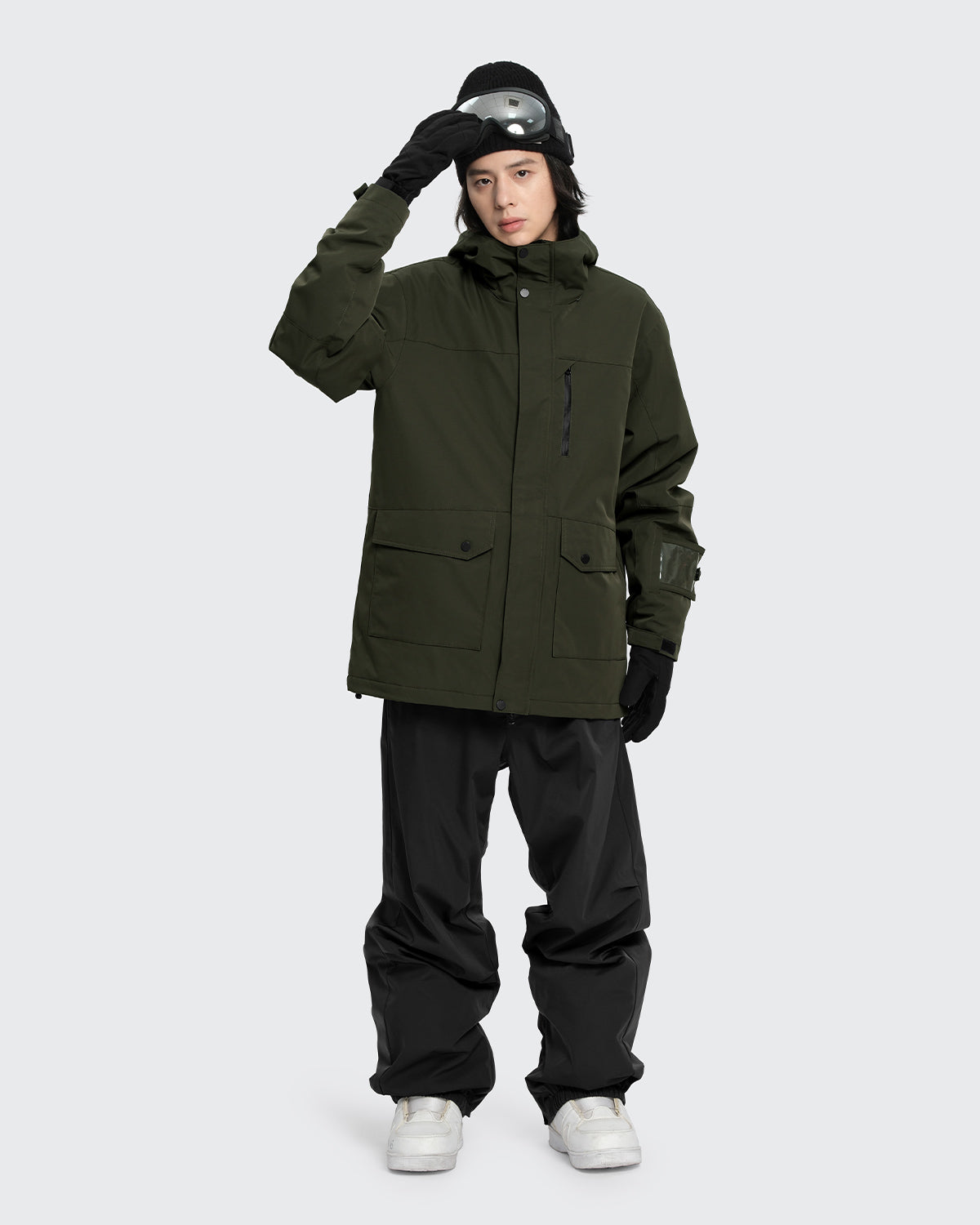 #カラー_ダークカーキ/ブラック